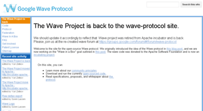 waveprotocol.org - error 404 not found!!1