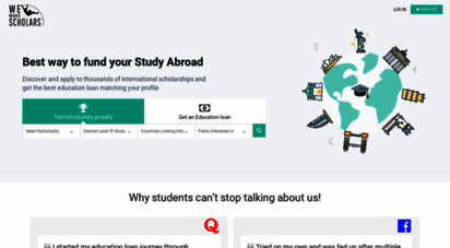 wemakescholars.com - 1 platform to fund your study abroad - scholarships, education loan  wemakescholars