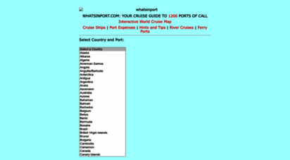 whatsinport.com - your cruise guide to 1200 cruise ports of call