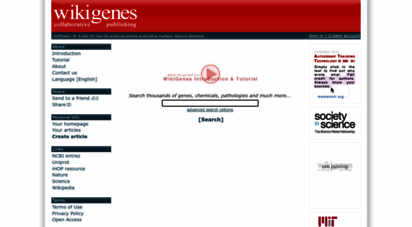 wikigenes.org - wikigenes - collaborative publishing