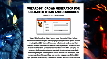 wizard101crowngenerator2015.wordpress.com