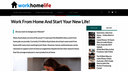 workhomelife.com.au - work from home and start your new life! - work / home / life