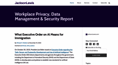 workplaceprivacyreport.com - workplace privacy, data management & security report : privacy lawyers & attorneys : jackson lewis law firm : data security, hipaa & confidentiality issues