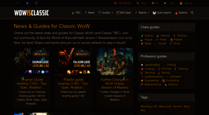wowisclassic.com - wow classic - l´actu, les news et guides - wowisclassic