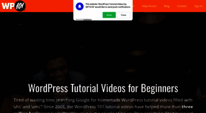 wp101.com - easy wordpress tutorial videos for beginners. learn wordpress today!