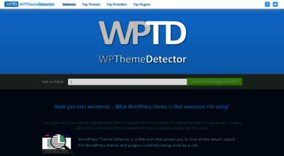 wpthemedetector.com - wordpress theme detector - free online tool to find a site´s theme
