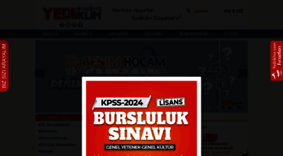 yediiklim.com - yediiklim kpss a, kpss b ,dgs,ales,yds,aöf,öabt kursları