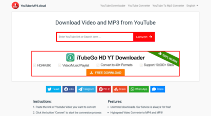 youtube-mp3.cloud - youtube downloader - download video and mp3 from youttube for free!