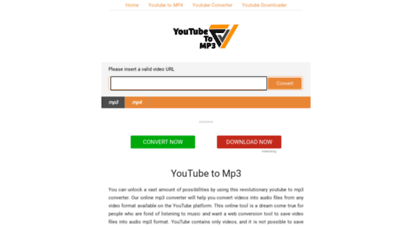 youtube-to-mp3.org - youtube to mp3, is a free downloader and converter