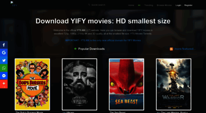 yst.mx - yts: the official home of yify movies torrent download