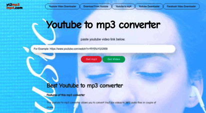 yt2mp3mp4.com - youtube to mp3 converter - convert youtube to mp3 in 320kbps