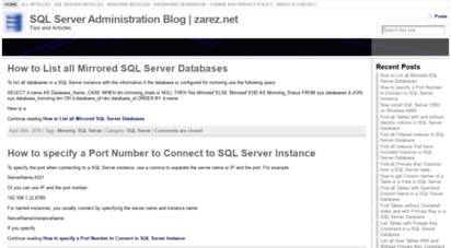 zarez.net - sql server administration blog  zarez.net