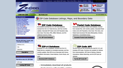 zip-codes.com - zip code database list & canadian postal code listings